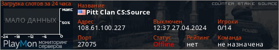 баннер для сервера css. Pitt Clan CS:Source