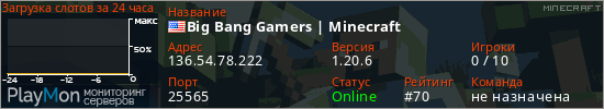 баннер для сервера minecraft. Big Bang Gamers | Minecraft