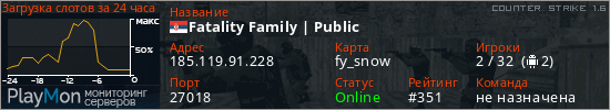 баннер для сервера cs. Fatality Family | Public