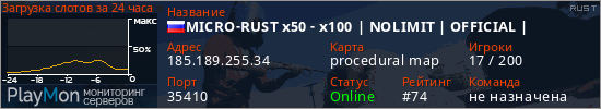 баннер для сервера rust. MICRO-RUST x50 - x100 | NOLIMIT | OFFICIAL |