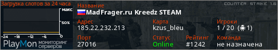 баннер для сервера cs. MadFrager.ru Kreedz STEAM