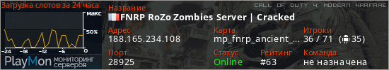 баннер для сервера cod4. FNRP RoZo Zombies Server | Cracked
