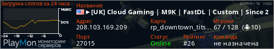 баннер для сервера garrysmod. ►[UK] Cloud Gaming | M9K | FastDL | Custom | Since 2013