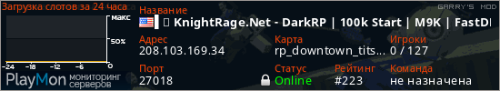 баннер для сервера garrysmod. ▌▶ KnightRage.Net ▌ DarkRP 100k Start ▌M9K-FastDL-Drugs
