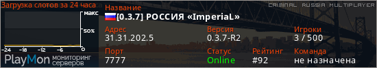 баннер для сервера crmp. [0.3.7] РОССИЯ «ImperiaL»
