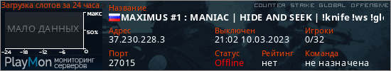 баннер для сервера csgo. MAXIMUS #1 : MANIAC | HIDE AND SEEK | !knife !ws !gloves !lvl