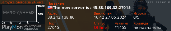 баннер для сервера cs2. The new server is : 45.88.109.32:27015