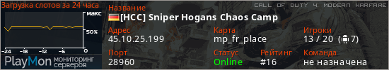 баннер для сервера cod4. [HCC] Sniper Hogans Chaos Camp