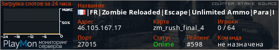 баннер для сервера css. |FR|Zombie Reloaded|Escape|Unlimited Ammo|Para|RCT|Clan-RmG.com