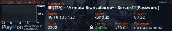 баннер для сервера arma3. [ITA] =^Armata Brancaleone^= Server#1[Password]