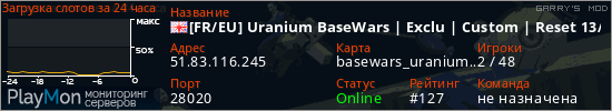 баннер для сервера garrysmod. [FR/EU] Uranium BaseWars | Exclu | Custom | Reset 13/04