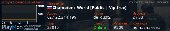 баннер для сервера css. Champions World [Public | Vip free]