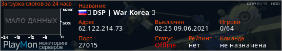 баннер для сервера garrysmod. ★ DSP | War Korea ★