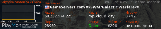 баннер для сервера cod4. GameServers.com =>SWM/Galactic Warfare<=