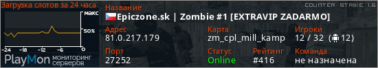 баннер для сервера cs. Epiczone.sk | Zombie #1 [EXTRAVIP ZADARMO]