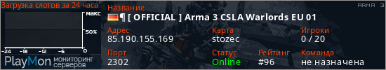 баннер для сервера arma3. ¶ [ OFFICIAL ] Arma 3 CSLA Warlords EU 01