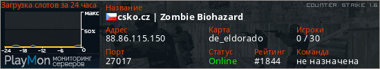 баннер для сервера cs. csko.cz | Zombie Biohazard