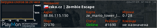 баннер для сервера cs. csko.cz | Zombie Escape