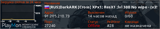 баннер для сервера ark. [RUS]DarkARK [Cross] XPx1; ResX1 ;lvl 300 No wipe - (v358.17)