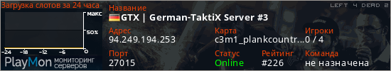 баннер для сервера l4d2. GTX | German-TaktiX Server #3
