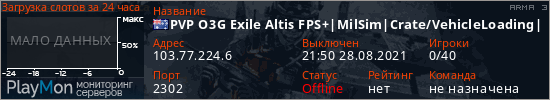 баннер для сервера arma3. PVP O3G Exile Altis FPS+|MilSim|Crate/VehicleLoading|VG/PG|Safe