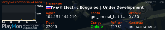 баннер для сервера garrysmod. [ʕ&bull;͡ᴥ&bull;ʔ] Electric Boogaloo | Under Development