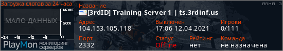 баннер для сервера arma3. [3rdID] Training Server 1 | ts.3rdinf.us