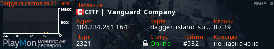 баннер для сервера arma3. CITF | 'Vanguard' Company