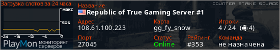 баннер для сервера css. Republic of True Gaming Server #1