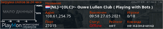 баннер для сервера cs. [NL]-=[OLC]=- Ouwe Lullen Club ( Playing with Bots )