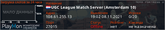 баннер для сервера tf2. UGC League Match Server (Amsterdam 10)