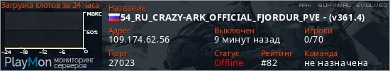 баннер для сервера ark. 54_RU_CRAZY-ARK_OFFICIAL_FJORDUR_PVE - (v361.4)