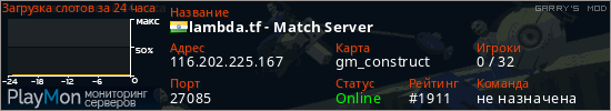 баннер для сервера garrysmod. lambda.tf - Match Server