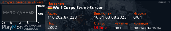 баннер для сервера arma3. Wolf Corps Event-Server