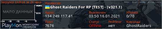 баннер для сервера ark. Ghost Raiders For RP [TEST] - (v321.1)