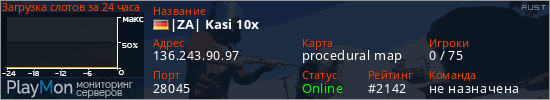 баннер для сервера rust. |ZA| Kasi 10x