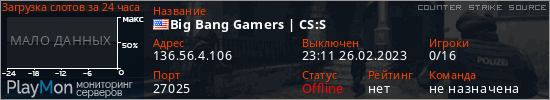 баннер для сервера css. Big Bang Gamers | CS:S