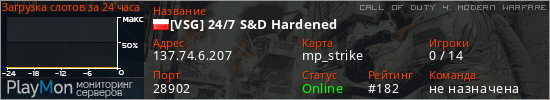 баннер для сервера cod4. [VSG] 24/7 S&D Hardened