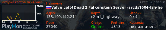 баннер для сервера l4d2. Valve Left4Dead 2 Falkenstein Server (srcds1004-fsn-hetz.421.26