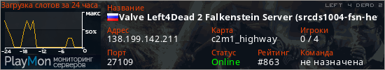 баннер для сервера l4d2. Valve Left4Dead 2 Falkenstein Server (srcds1004-fsn-hetz.421.95