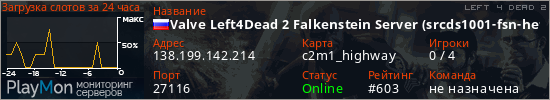 баннер для сервера l4d2. Valve Left4Dead 2 Falkenstein Server (srcds1001-fsn-hetz.421.10