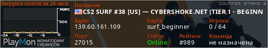баннер для сервера cs2. CS2 SURF #38 [US] — CYBERSHOKE.NET (TIER 1 - BEGINNER)