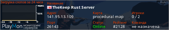 баннер для сервера rust. TheKeep Rust Server