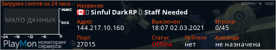 баннер для сервера garrysmod. ★ Sinful DarkRP ★ Staff Needed