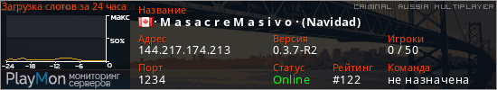 баннер для сервера crmp. · M a s a c r e M a s i v o · (Navidad)