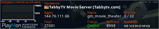 баннер для сервера garrysmod. TabbyTV Movie Server [Tabbytv.com]