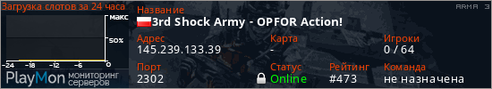 баннер для сервера arma3. 3rd Shock Army - OPFOR Action!