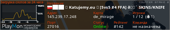 баннер для сервера cs2. ████ ★ Katujemy.eu ★ [5vs5 #4 FFA] 🔴 SKINS/KNIFE