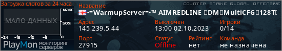 баннер для сервера csgo. -=WarmupServer=-&trade; AIMREDLINE ★DM★MultiCFG★128T★