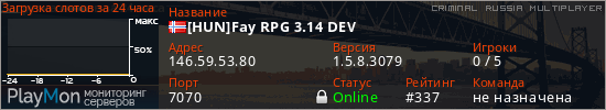 баннер для сервера crmp. [HUN]Fay RPG 3.14 DEV
